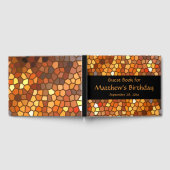 Oranje bruin mozaïekfeest gastenboek (Volledig)