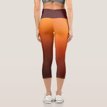 Oranje & bruin ombre kleurenLeggen Capris