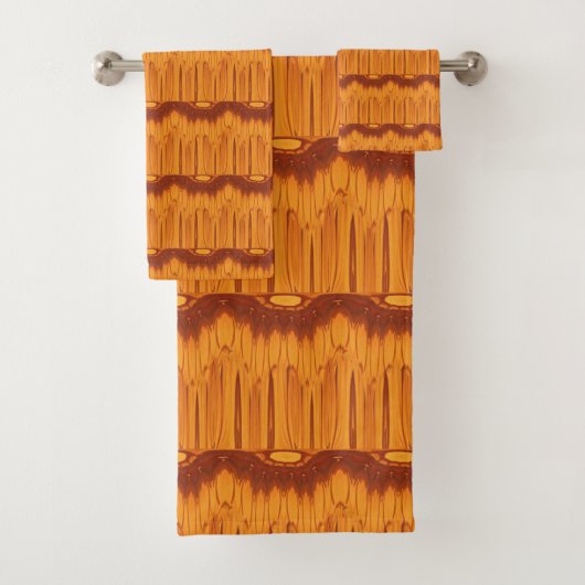 Oranje / bruin patroonCollectie #25 Bad Handdoek (Insitu)