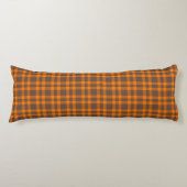 Oranje Bruin Plaid Patroon Lichaamskussen (Voorkant)