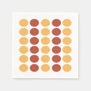 Oranje bruin polka dotpatroon Verjaardag Servet