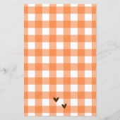 Oranje bruin Retro Minimal Pompoen Wensen voor Bab (Achterkant)