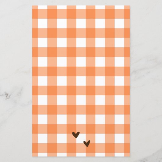 Oranje bruin Retro Minimal Pompoen Wensen voor Bab (Achterkant)