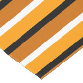 Oranje bruin streepjespatroonontwerp korte tafelloper (Hoek)