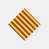 Oranje bruin streepjespatroonontwerp servet (Hoek)