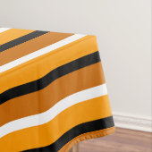 Oranje bruin streepjespatroonontwerp tafelkleed (Voorbeeld)