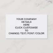 Oranje bruin Tartan met lint Visitekaartje (Achterkant)