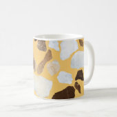 Oranje Bruin Terrazzo Patroon Koffiemok (Voorkant rechts)