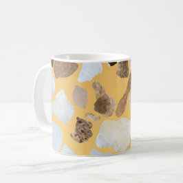Oranje Bruin Terrazzo Patroon Koffiemok