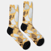 Oranje bruin terrazzo patroon sokken (Rechts)