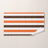 Oranje bruin verticaal strepenpatroon bad handdoek (Handdoek)