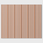 Oranje bruin verticaal strepenpatroon cadeaupapier (Vlak)