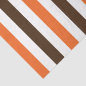 Oranje bruin verticaal strepenpatroon tissuepapier (Detail)