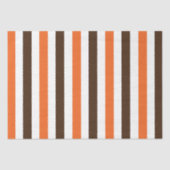 Oranje bruin verticaal strepenpatroon tissuepapier (Voorkant)