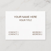 Oranje bruin verticaal strepenpatroon visitekaartje (Achterkant)