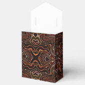 Oranje Bruin Witte Nieuwe Deco Patroon Bedankdoosjes (Geopend)