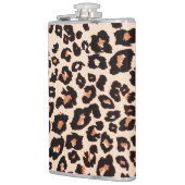 Oranje bruin zwart luipaard dierenprint heupfles (Links)