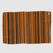 Oranje Bruin Zwart Strepen Golfhanddoek (Horizontaal)