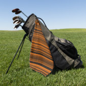 Oranje Bruin Zwart Strepen Golfhanddoek (Groen)