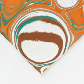 Oranje, bruine, Blauwgroen en Turkooise Abstracte  Fleece Deken (Hoek)