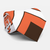 Oranje bruine diamant geometrisch stropdas (Opgerold)