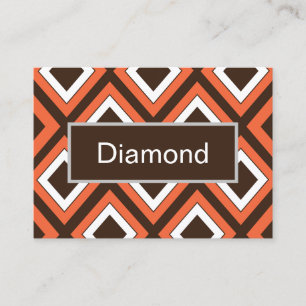 Oranje Bruine Diamant Geometrisch Visitekaartje