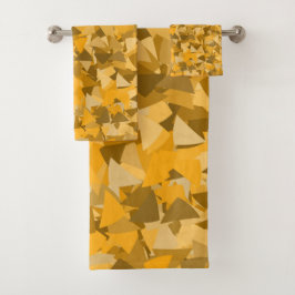 Oranje Bruine Driehoek Patroon Bad Handdoek