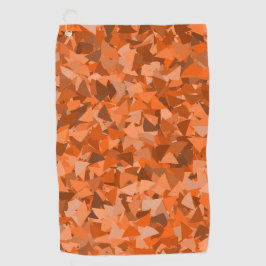 Oranje Bruine Driehoek Patroon Golfhanddoek