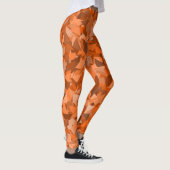 Oranje Bruine Driehoek Patroon Leggings (Rechts)