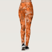 Oranje Bruine Driehoek Patroon Leggings (Achterkant)