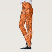 Oranje Bruine Driehoek Patroon Leggings (Links)