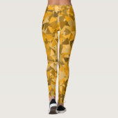 Oranje Bruine Driehoek Patroon Leggings (Achterkant)
