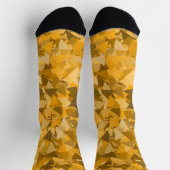 Oranje Bruine Driehoek Patroon Sokken (Top)