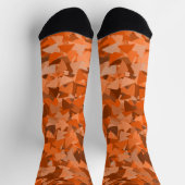 Oranje Bruine Driehoek Patroon Sokken (Top)