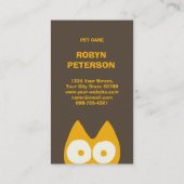 Oranje bruine driehoek Symbolische kat Visitekaartje (Achterkant)