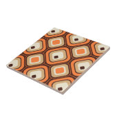 Oranje, bruine en beige vierkanten tegeltje (Zijkant)