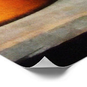 Oranje, bruine en blauwe flessen poster (Hoek)