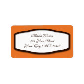 Oranje bruine en witte Adresetiketten Etiket (Voorkant)