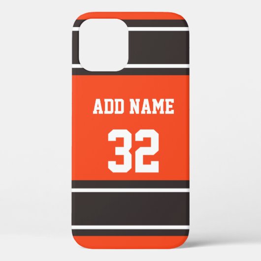 Oranje bruine en witte sportband Case-Mate iPhone case (Achterkant)