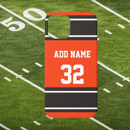 Oranje bruine en witte sportband Case-Mate iPhone case