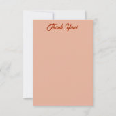 Oranje bruine-foliebekleding Voeg uw eigen foto to Bedankkaart (Achterkant)