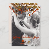 Oranje bruine-foliebekleding Voeg uw eigen foto to Feestdagenkaart (Voorkant / Achterkant)