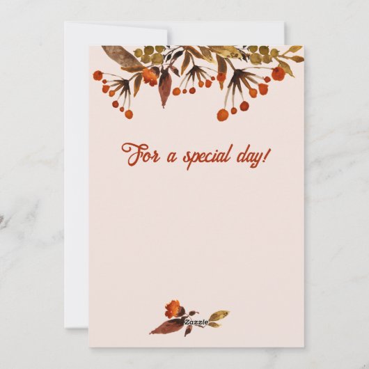 Oranje bruine-foliebekleding Voeg uw eigen foto to Feestdagenkaart (Achterkant)