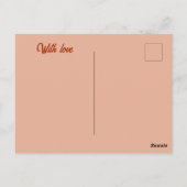 Oranje bruine gebladerte Valentijn Voeg je eigen f Briefkaart (Achterkant)