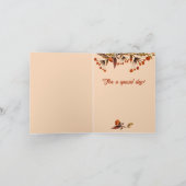 Oranje bruine gebladerte Valentijn Voeg je eigen f Feestdagen Kaart (Binnen)