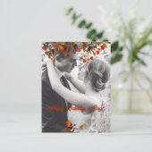 Oranje bruine gebladerte Valentijn Voeg je eigen f Feestdagenkaart (Staand voorkant)