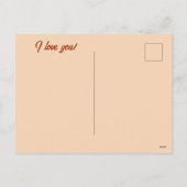 Oranje bruine gebladerte Valentijn Voeg je eigen f Feestdagenkaart (Achterkant)