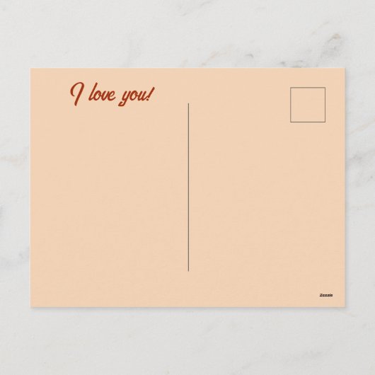 Oranje bruine gebladerte Valentijn Voeg je eigen f Feestdagenkaart (Achterkant)