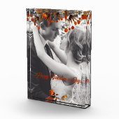 Oranje bruine gebladerte Valentijn Voeg je eigen t Fotoblokken (Rechts)