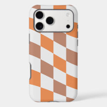 Oranje Bruine Geruite iPhone 17 Pro Max Hoes